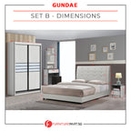 Gundae Bedframe, Wardrobe, Dresser, Bedside Table Bedroom Set in 2 Colour w/ Mattress Option. All Sizes Available