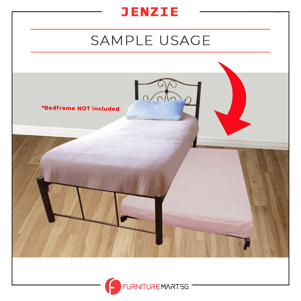 Jenzie Single Metal Pull-Out Bed Frame w/ Mattress Add On Available