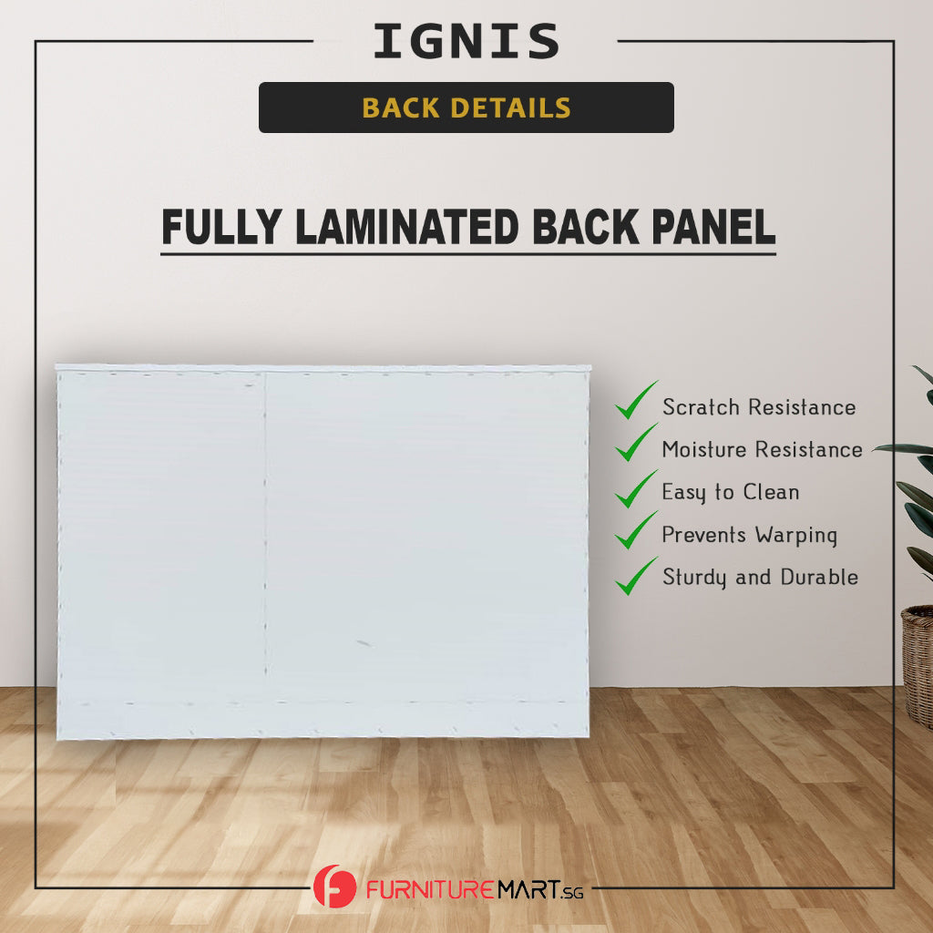 Ignis 6 Drawers Premium Chest of Drawers Full Laminated Back Panel in 6 Colours