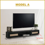 Sombra Model A Floating TV Console Wall Mounted in Black Color