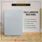 Devin Series Premium Chest of 4 Drawers Collection Full Laminated Back Panel in 6 Colours