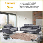 Lovinna 2-Seater and 3-Seater Sofa Pet Pocketed Spring System