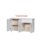 Deena Series 4/4-Door Kitchen Cabinet with Drawers in White Colour
