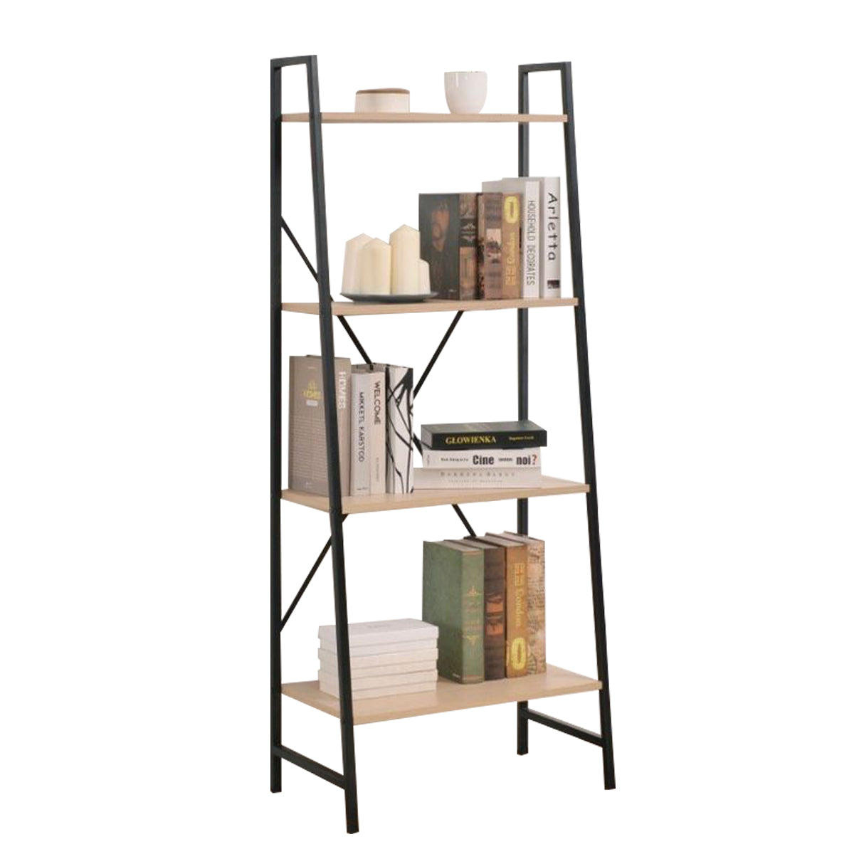 Grady 4-Layered Display Shelf Multi-Layered Display Rack Open Bookshelf