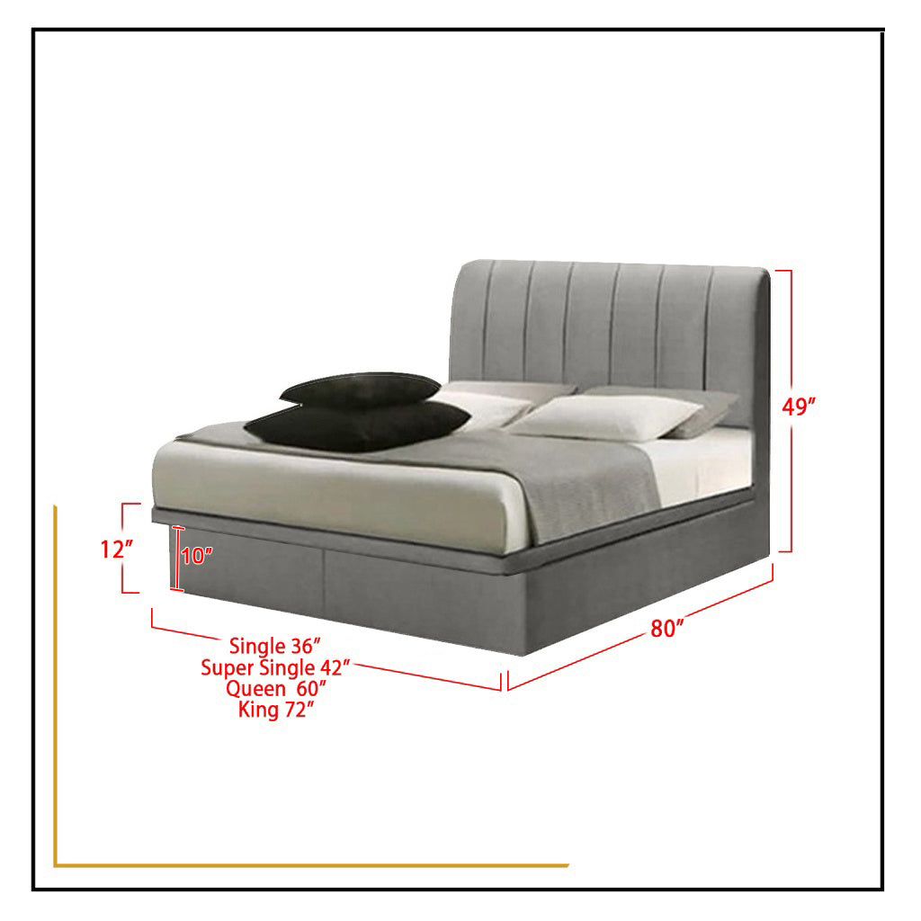 Adele SBD 12" Storage Bed Frame In 3 Colors w/ Mattress Option