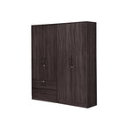Britain Series 1/2/3/4/5 Doors Tall Wardrobe with Drawers and Top Cabinet in Black Walnut