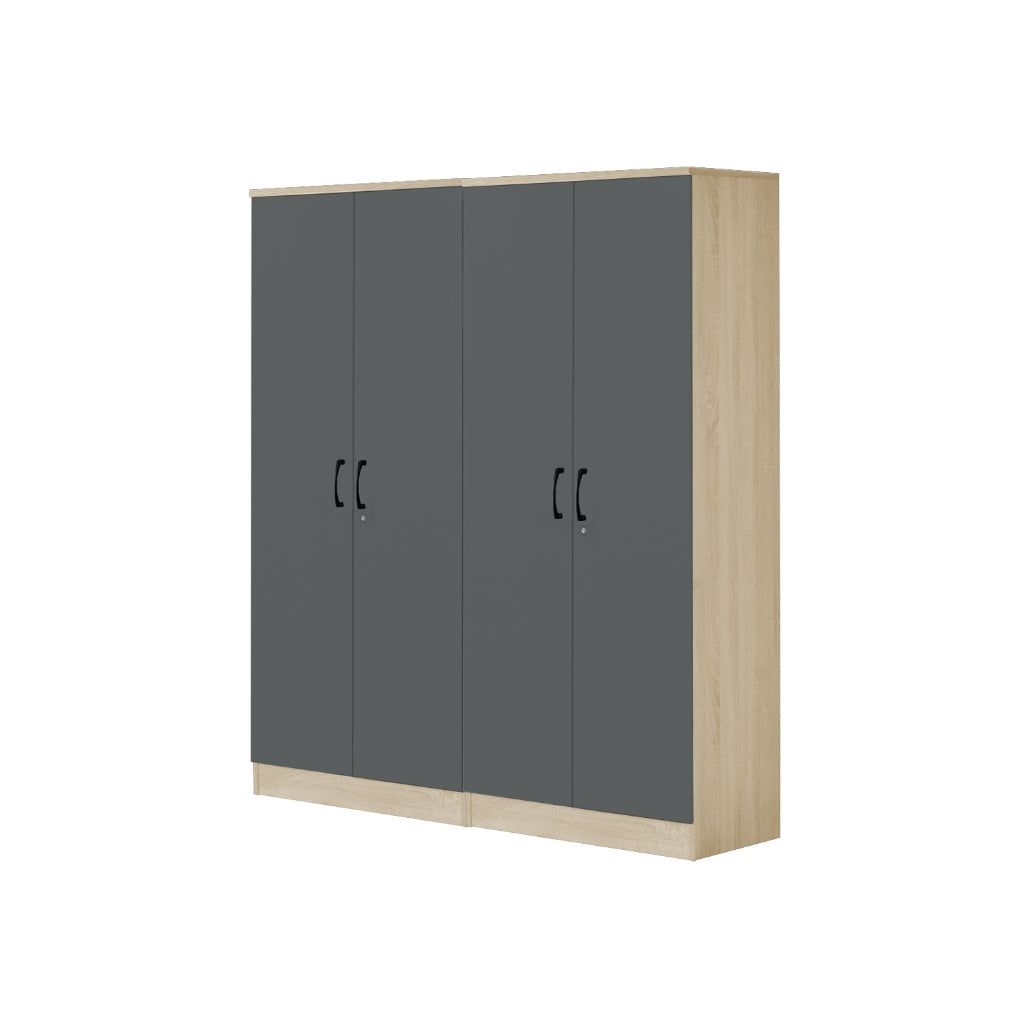 Florence Series 1/2/3/4/5 Doors Tall Wardrobe with Drawers and Top Cabinet in Natural