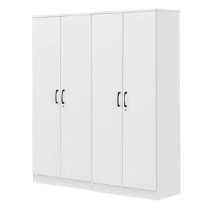 Cyprus Series 4 Door Wardrobe in Full White Colour