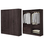 BERLIN Series 1/2/3/4/5 Doors Tall Wardrobe with Drawers and Top Cabinet in 6 Colours