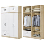 BERLIN Series 1/2/3/4/5 Doors Tall Wardrobe with Drawers and Top Cabinet in 6 Colours
