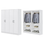 BERLIN Series 1/2/3/4/5 Doors Tall Wardrobe with Drawers and Top Cabinet in 6 Colours
