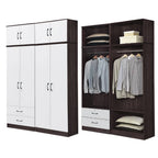 BERLIN Series 1/2/3/4/5 Doors Tall Wardrobe with Drawers and Top Cabinet in 6 Colours