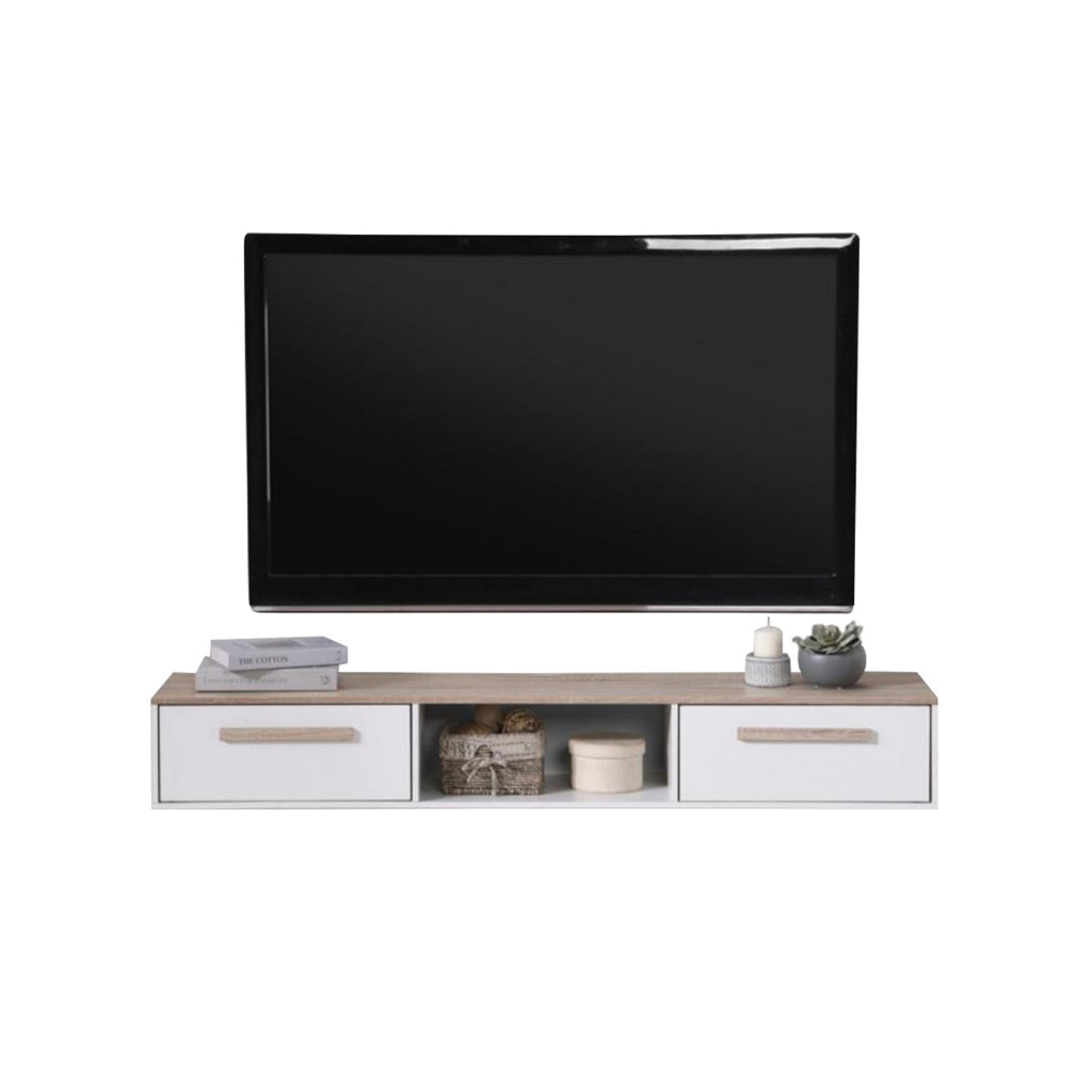 Pollian 4FT/5FT Floating TV Console with Back Panel LED Backlight in 2 Colours