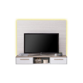 Pollian 4FT/5FT Floating TV Console with Back Panel LED Backlight in 2 Colours