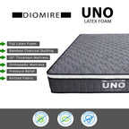 Diomire UNO 10" Mattress - Full Latex Foam w/ Bamboo Charcoal Quilting - All Sizes