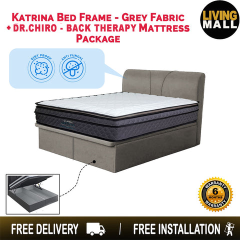 Image of Katrina Storage Bed Frame SBD16 + 9" Bonnell Spring/ 11.5" Back Therapy Mattress Package