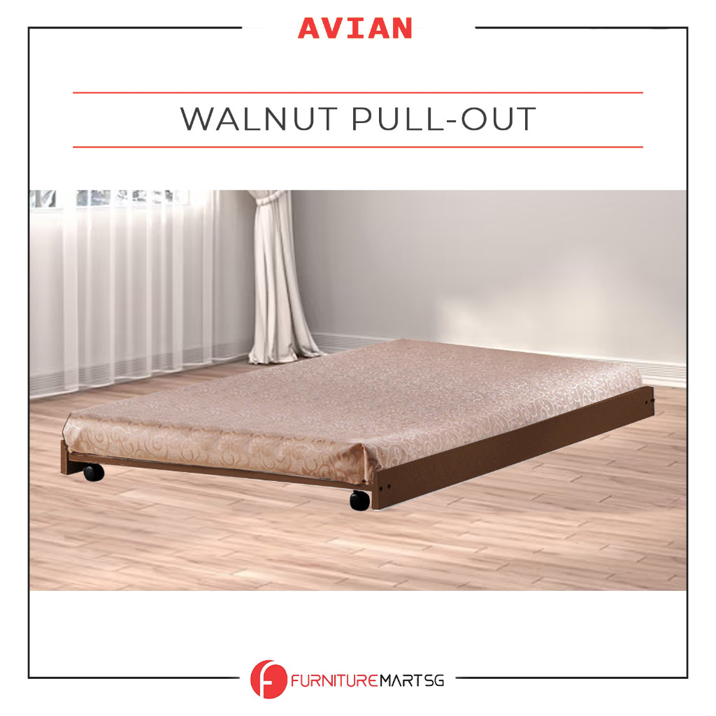 Avian Single/Super Single Pull-Out Bed Frame Solid Plywood Base in 4 Colour