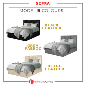 Sifra Storage Bed Frame Linen Fabric/Faux Leather in 4 Model Designs