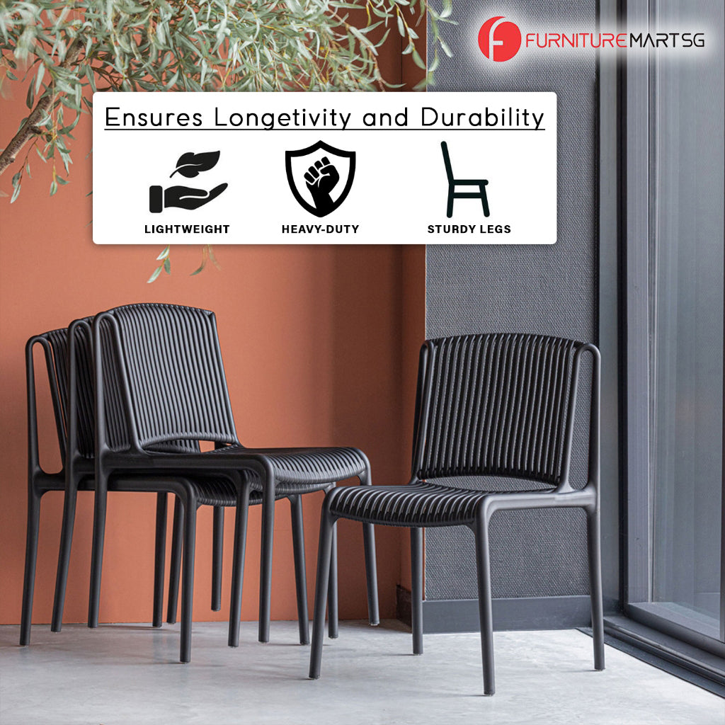 Exton Polypropylene (PP) Dining Chair in Green Colour