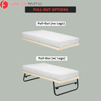 DR Chiro Gerna Queen/King Leather/Pet-Friendly Fabric Pull-Out Bed Frame in 30 Colors