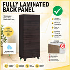 Lumi 8 Tier Premium Shoe Cabinet CARB-P2 Certified Board Soft Closing Laminated Back Panel in 3 Colours