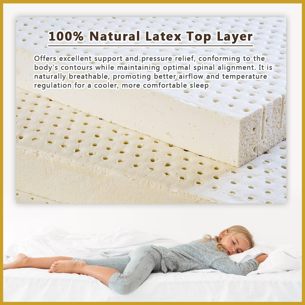 MyLatex COSTA 10" Natural Latex Rubberized Coconut Fibre Mattress - All Sizes Available