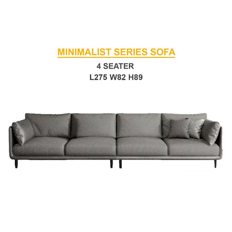 Image of Malmo Minimalist Series Fabric/Faux Leather Sofa 1/2/3/4 and Stool Seaters in 6 Colors