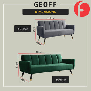 Geoff 2-Seater/3-Seater Luxury Sofa - w/ PetFriendly Scratch-resistant Option