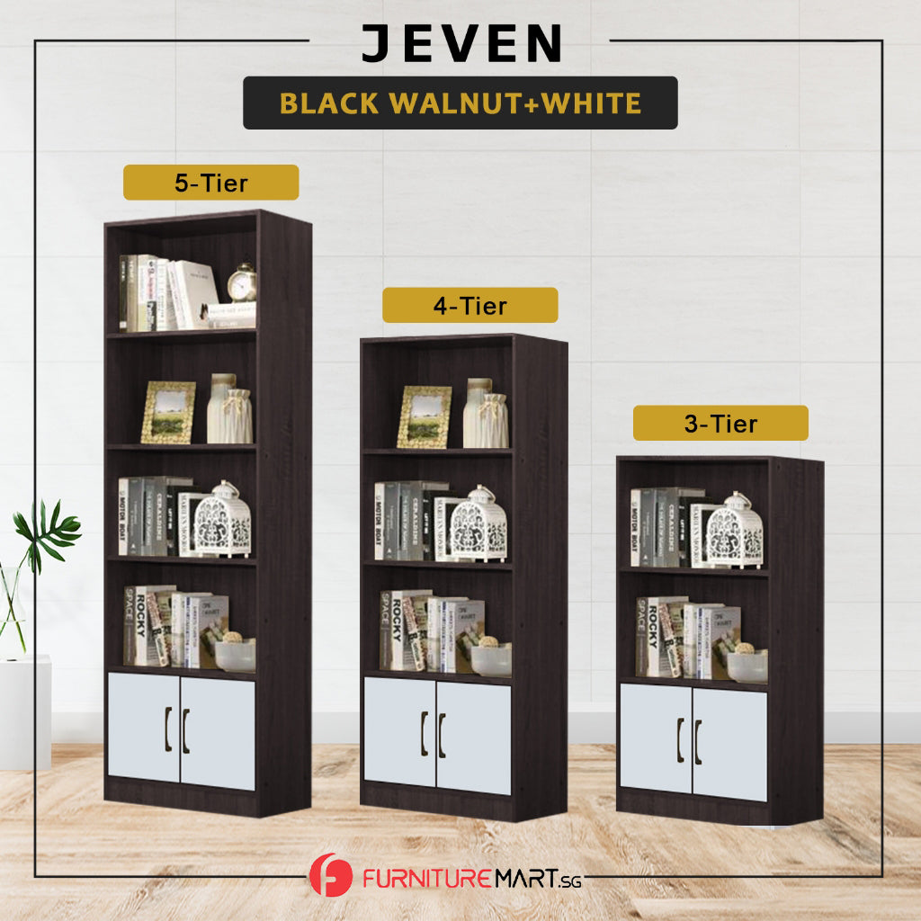 Jeven Series Open Shelves Display Cabinet Bookshelf Storage in 6 Colours