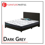 Naga Fabric Bed Frame With 10" Diomire Ortho Supreme Mattress Package In 4 Colours - All Sizes Available