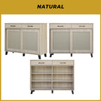 Kaito Japanese Sliding Door Shoe Cabinet CARB-P2 Certified Board in 2 Colours