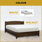 Izumi Wooden Bedframe Queen Size In 2 Colour with Mattress Option - MDF+Veneer Wood