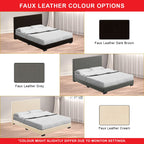 Gonzo Divan Bed Frame Fabric / Faux Leather Colour Options - All Sizes Available