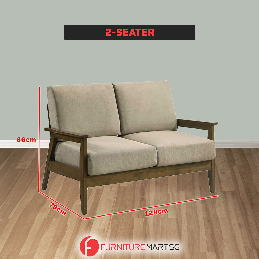 Norad 2 Seater Sofa Solid Wood Living Room Furnitures