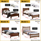 Riese Single Pull-Out Bedframe MDF+Veneer Wood Slatted Base