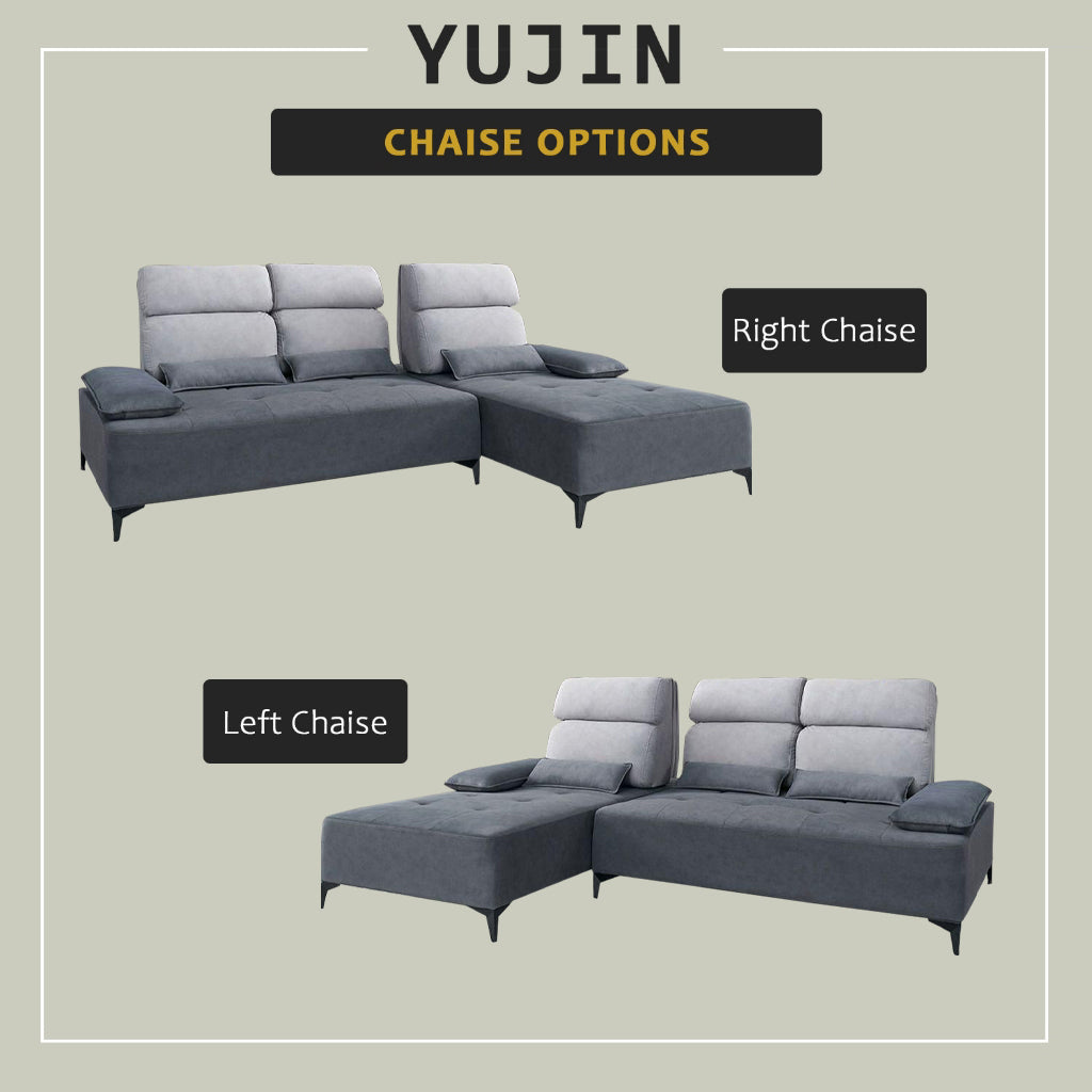 Yujin Left/Right L-Shaped Sofa Pet-Friendly Fabric Scratch-Resistant & Claw-Resistant