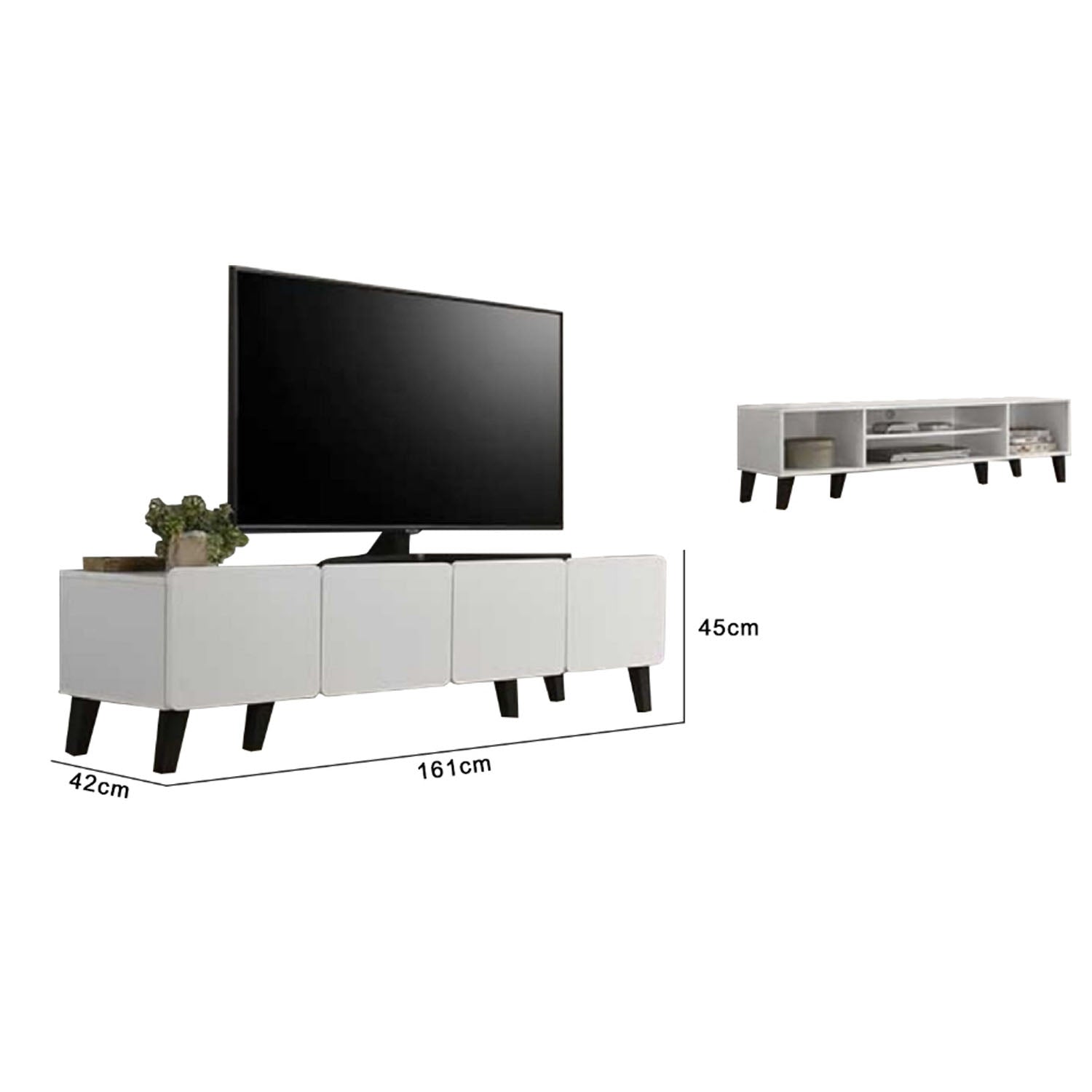 Thalia Series 4 Premium TV Console with Compartment/Drawer Storage