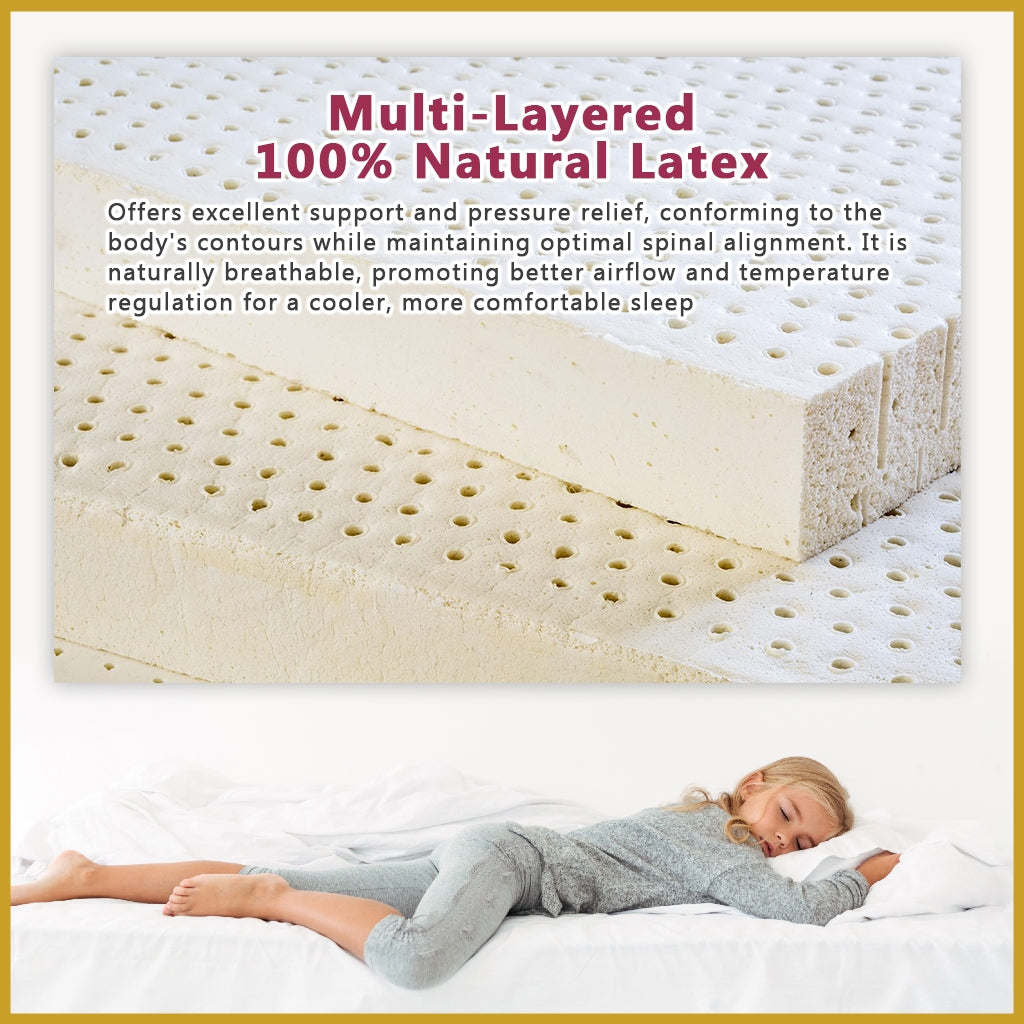 MyLatex ILLY 10" Natural Latex Mattress, Multi-Layered Coconut Fibre - All Sizes