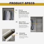 Frankfurt Series 4FT 2-Door Sliding Door Wardrobe in 50 Models Available