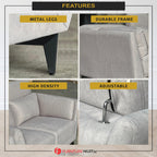 Daisy 2/3-Seater Sofa Adjustable Head-Rest High Density Foam w/ PetFriendly Options