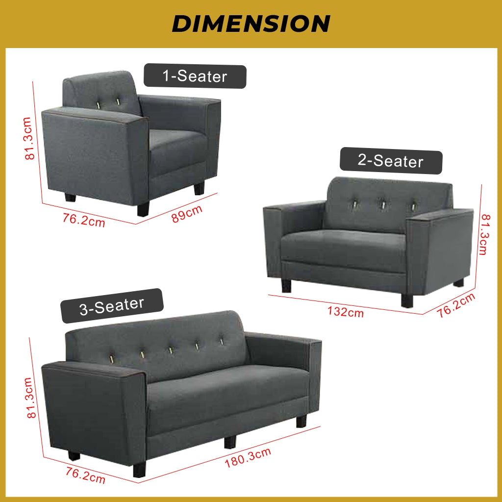Niana 1/2/3-Seater Sofa Webbing with High Density Foam - w/ PetFriendly Option