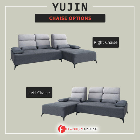 Image of Yujin Left/Right L-Shaped Sofa Pet-Friendly Fabric Scratch-Proof & Claw-Proof