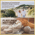 King Koil Simplicity SUPPORT 11" Mattress Flax Linen Collection - w/ Pillow - All Sizes