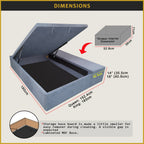 Dulce Side Drawer Storage Bed Frame PetFriendly Scratch Resistant Queen/King w/ Mattress