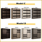 Charie Series 5FT/6FT/8FT Customizable Sliding Door Modular Wardrobe in 6 Designs