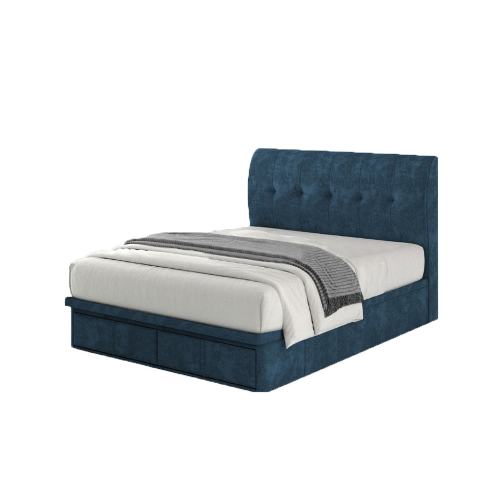 Qahir 14" Depth Storage Bedframe w/ Drawer PetFriendly - With Mattress All Sizes