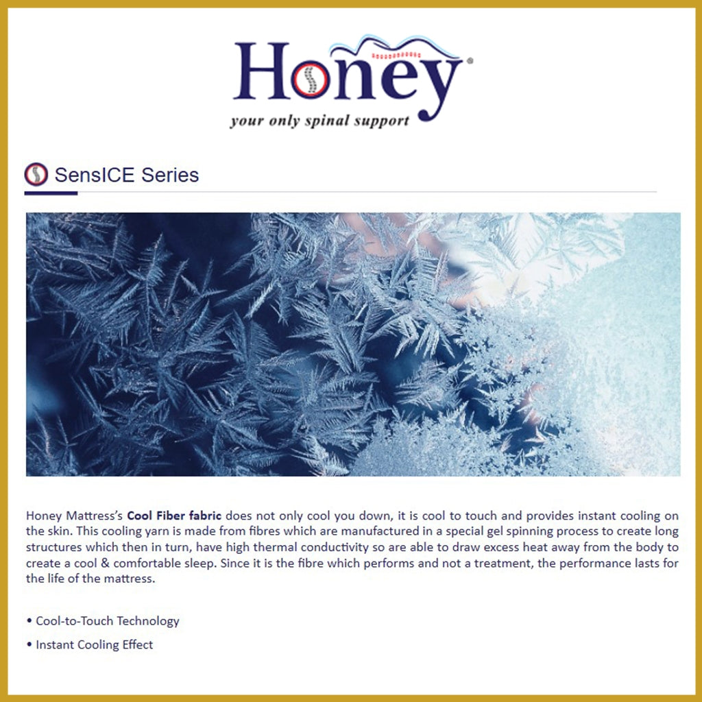 Honey Ice Snow 11" SensICE Series Bonnel Spring Cooling Fabric Mattress - All Sizes