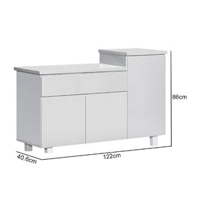 Deena Series 3/3-Door Kitchen Cabinet with Drawers in White Colour