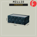 Millie Coffee Table PetFriendly Fabric/Leather Scratch-Resistant in 20 Available Colours