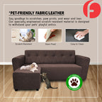Emma 3-Seater L-Shaped Sofa with Stool High Density Foam w/ PetFriendly Options